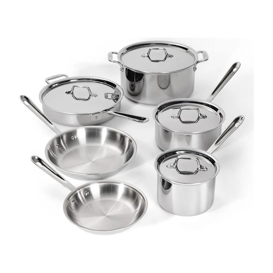 All-Clad D3 Tri-Ply Stainless Steel 10-Piece Set